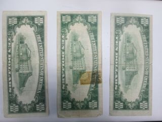 THREE US $10 SILVER CERTIFICATE NOTES 2