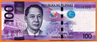 Philippines 2017 Very Fine 100 Pesos Banknote Paper Money Bill P - 208b