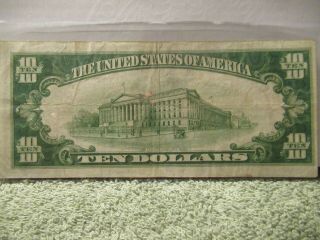 1928 Circulated Ten Dollar $10 Gold Certificate 2