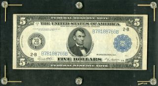 Us Paper Money Large $5 Federal Reserve Note