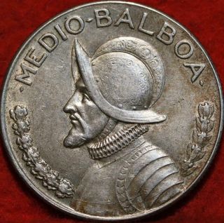 1966 Panama 1/2 Balboa Silver Foreign Coin