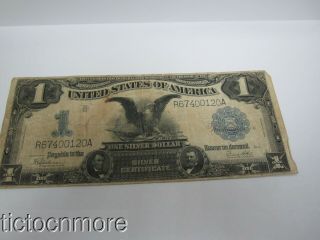 US 1899 $1 DOLLAR BLACK EAGLE SILVER CERTIFICATE LARGE SIZE NOTE R67400120A 2