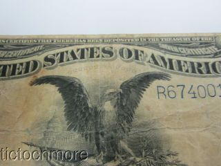 US 1899 $1 DOLLAR BLACK EAGLE SILVER CERTIFICATE LARGE SIZE NOTE R67400120A 5