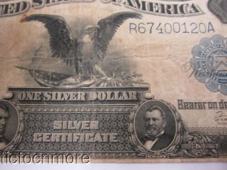 US 1899 $1 DOLLAR BLACK EAGLE SILVER CERTIFICATE LARGE SIZE NOTE R67400120A 6