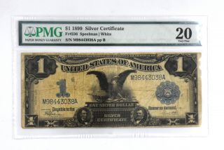 1899 $1 Silver Certificate Note Fr 236 Pmg - 20 Very Fine Treasury Speelman/white