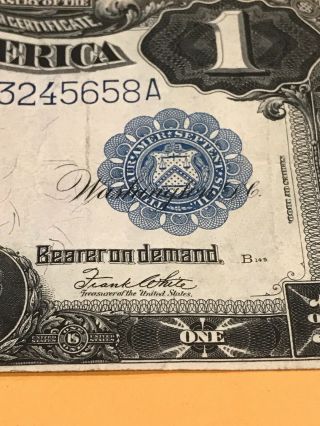 1899 $1 Silver Certificate,  Better Black Eagle One Dollar Note,  Scarce Signature 5