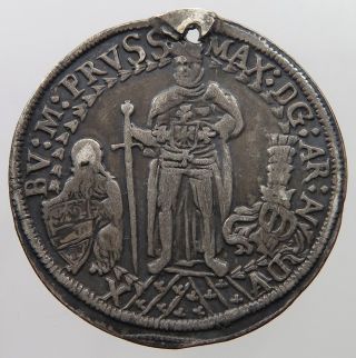 German States Deutscher Orden Maximilian I.  1590 - 1618 1/4 Taler N.  D.  T39 245