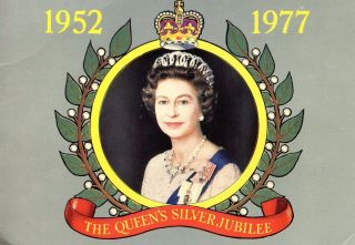 Postcard Queen Elizabeth Ii Silver Jubilee England No Stamp (2)