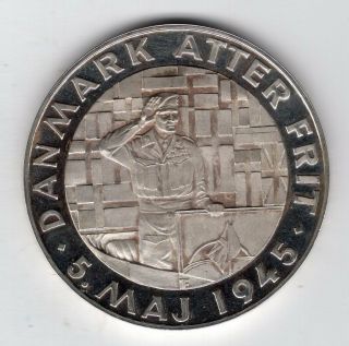 1945 Danish Silver Medal Issued To Commemorate The Liberation Of Denmark