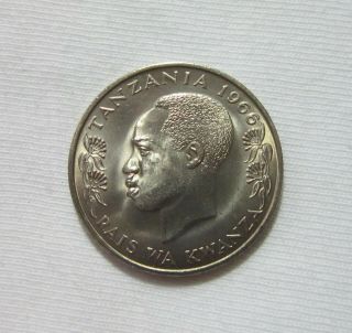 Tanzania.  1 Shilingi,  1966.  Uncirculated.