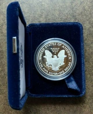 1995 - P Gem Proof American Silver Eagle Coin w/Box & - 2