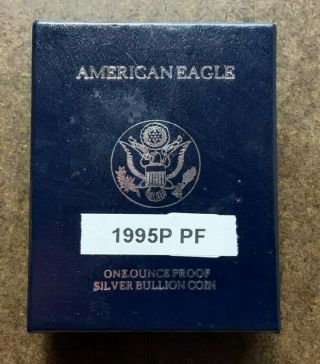 1995 - P Gem Proof American Silver Eagle Coin w/Box & - 4