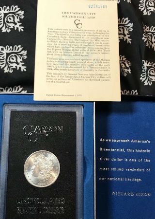 Us Silver Morgan Dollar 1883 Carson City Cc $1 Gsa Hoard Brilliant Uncirculated