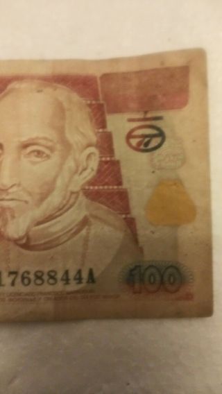 Banco De Guatemala 100 Cien Quetzales Circulated Ungraded Money Currency Bill 4