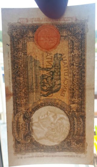 Italy,  Kingdom of Italy,  50 lire 29/4/1940,  Azzolini - Urbini,  XF - / XF 4