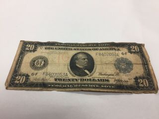 Series Of 1914 Twenty Dollar ($20) U.  S.  Federal Reserve Note 6 - F Atlanta