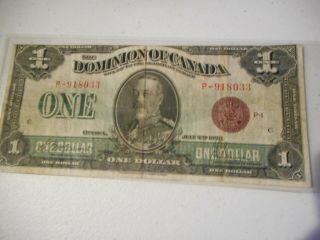 1923 Dominion Of Canada $1 Note Red Seal.  Best Buy Price Lowered