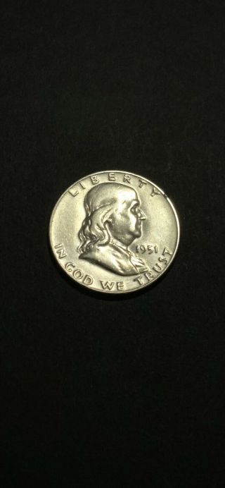 1951 Benjamin Franklin 90 Silver Half Dollar (as Seen In Pic)