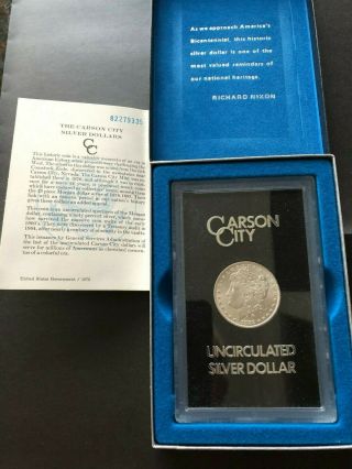 1883 Cc Carson City Gsa Morgan Silver Dollar W/ Box &