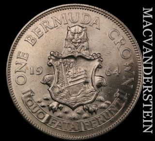 Bermuda: 1964 Silver Crown - Scarce J1911