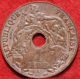 Uncirculated 1939 French Indo China One Cent Foreign Coin