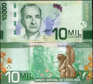 Costa Rica 10000 10,  000 Colones 2009 (2012) P 277 Unc