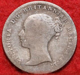 1838 Great Britain 4 Pence Silver Foreign Coin