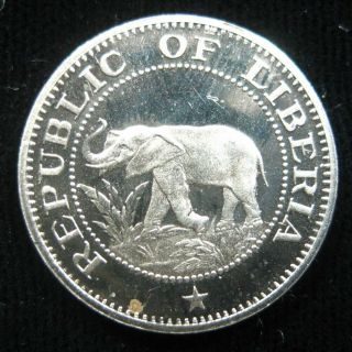 Liberia 5 Cent 1974 Gem Proof African Elephant Ship 22 Money Coin