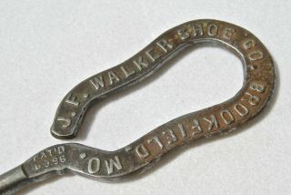 1896 Brookfield Missouri Mo (linn Co) Walker Shoe Co Victorian Button Boot Hook