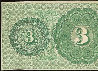 Large 1863 $3 Three Dollar Bill Somerset Worcester Bank Maryland Note Money Unc