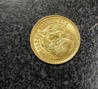 1945 Mexico Gold Dos Y Medio 2.  5 Pesos Estados Unidos Mexicanos Coin 5mxp4546
