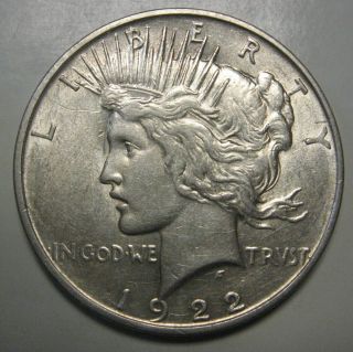 1922 - D Peace Silver Dollar Grading Au Priced To Move Shipped J63