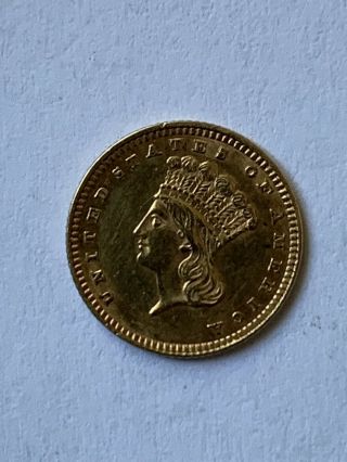 1857 Gold Indian Princess One Dollar Early U.  S.  Gold Coin