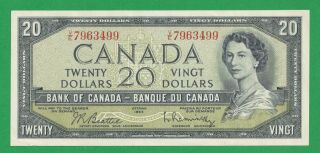 Canada 1954 $20 V/e Bea - Ras 41b Au - Unc