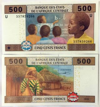 Cas Central African State Cameroun 500 Francs 2015 U Hybrid P 211 U Unc