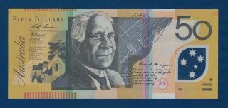 Australia 50 Dollars 1995 P54a Polymer Banknote First Year Issue Unaipon Cowan