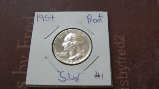 1954 Proof Washington Silver Quarter 1 " Special Purchase " Af
