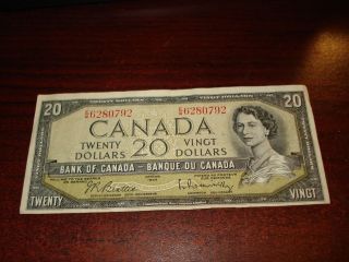 1954 - $20 Canada Note - Canadian Twenty Dollar Bill - Ew6280792