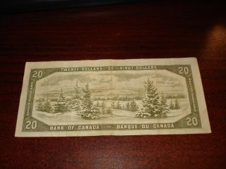 1954 - $20 Canada note - Canadian twenty dollar bill - EW6280792 2