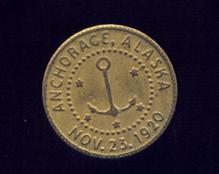 Early Anchorage Alaska Parking Token (2g113) Hard To Find