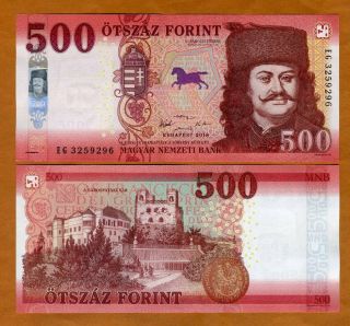 Hungary,  500 Forint,  2018 (2019),  P -,  Redesigned Unc