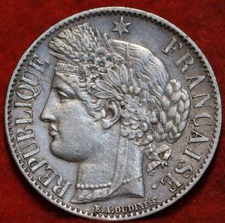 1850 - A France 1 Franc Silver Foreign Coin