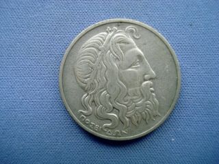 1930 Greece - 20 Drachmai - Poseidon -.  500 Silver - 47506
