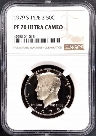 1979 S Type 2 Proof Kennedy Half Dollar Certified Pf 70 Ultra Cameo By Ngc