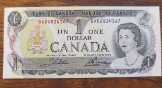 Canada 1973 One $1 Dollar Bill Uncirculated Unc Canadian Banknote Bab6824267