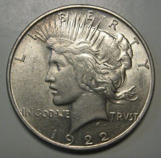 1922 - D Peace Silver Dollar Grading Au Priced To Move Shipped J59