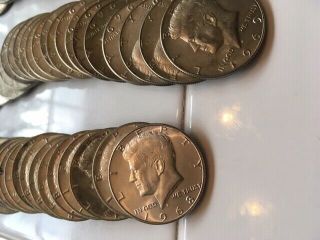 5 Rolls Of Kennedy Halves 40 Silver