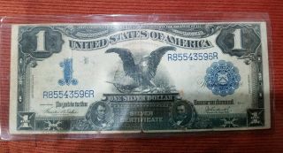 1899 $1 Silver Certificate Large Currency - One Dollar Note - Ax581