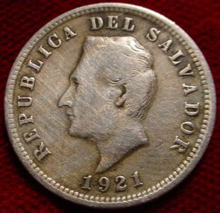 Scarce 1921 5 Centavos El Salvador Details
