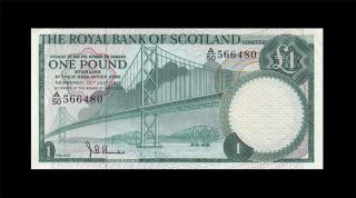 1970 Royal Bank Of Scotland Edinburgh 1 Pound " A " ( (gem Unc))